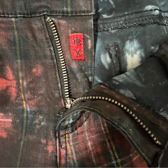 NEW CONDITION-Royal Bones-Daang Goodman-Plaid with Tie Dye Jeans-9 - Picture 8 of 14